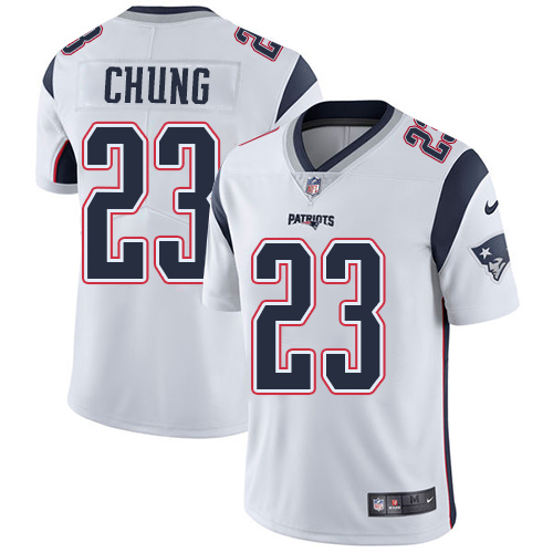 Nike Patriots #23 Patrick Chung White Men's Stitched NFL Vapor Untouchable Limited Jersey - Click Image to Close